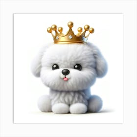 Poodle With A Crown 1 Art Print