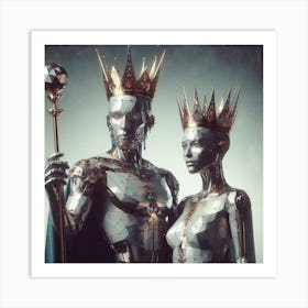 Robot Couple 1 Art Print