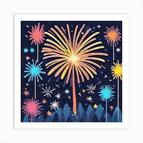 Fireworks In The Sky 13 Art Print