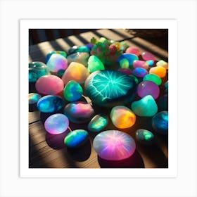 Glow In The Dark Rocks Art Print