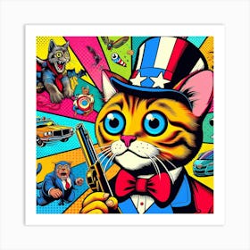 Cat In The Hat Art Print