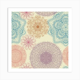 Hand Drawn Mandala Pattern 06 Art Print