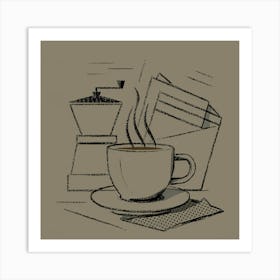 Coffee And Mail Art Print