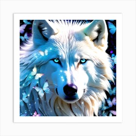 The Whitewalker Wolf Art Print