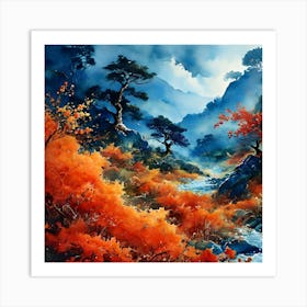 Azure Forest Art Print