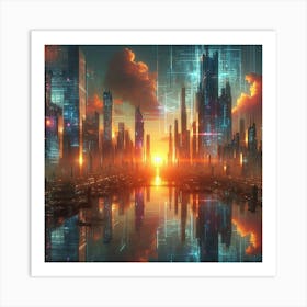 Futuristic Cityscape 7 Art Print