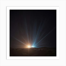 Light Rays In The Sky Art Print