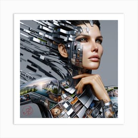 Futuristic Woman Art Print