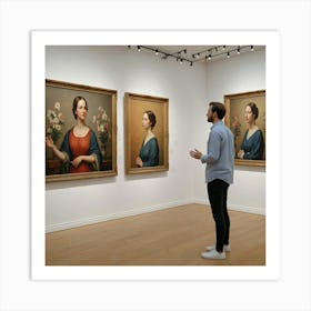 Three Portraits Of Women Art Print