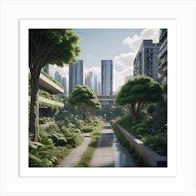 Futuristic Cityscape 2 Art Print