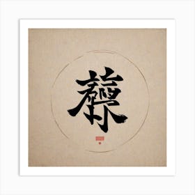 Chinese Calligraphy 3 Art Print