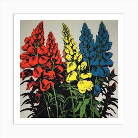 Aconitum 3 Pop Art Illustration Square Art Print