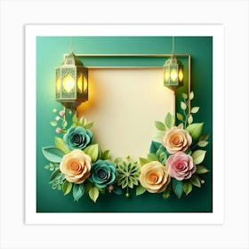 GreetingCard-Islamic-RamadanKareemMubarak-Lantern-Fanous 4 Art Print