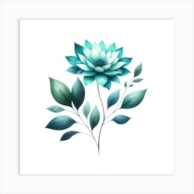 Blue Flower 1 Art Print