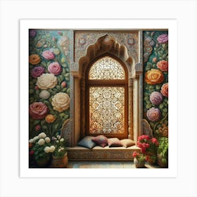 Roses In The Window 17 Art Print