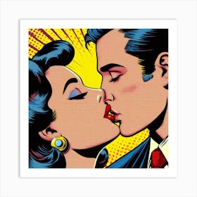 Kiss of passion Art Print