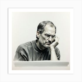 Chalk Painting Of Steve Jobs Art Print