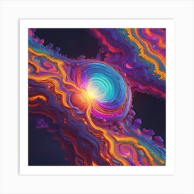 Abstract Psychedelic Painting Art Print