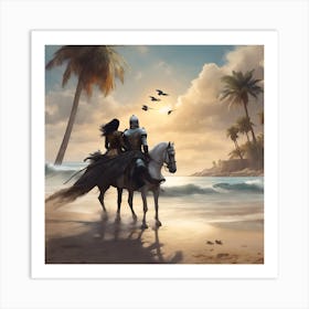 Knights On Horseback Art Print