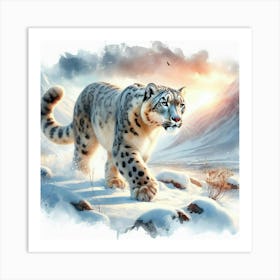 Snow Leopard 8 Art Print