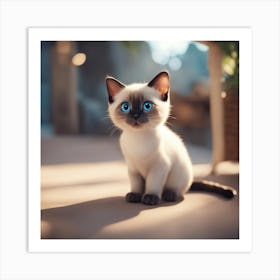 Siamese Cat Art Print