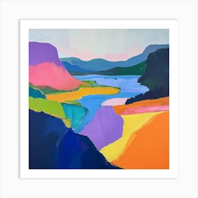 Colourful Abstract The Lake District England 1 Art Print