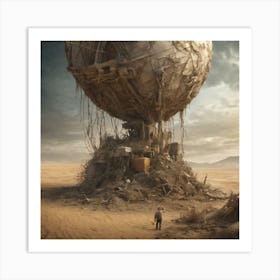 Spaceship In The Desert 2 Art Print