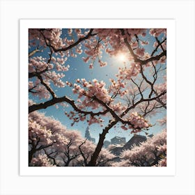 Cherry Blossoms on a Sunny Day Art Print