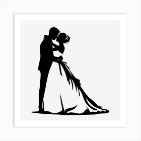 Wedding silhouette 3 Art Print