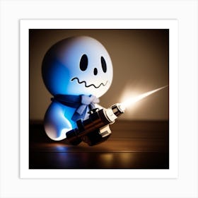 Skeleton Night Light Art Print