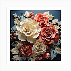 Paper Flowers 2 Art Print