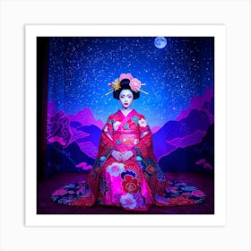 Geisha Photo Shooting Pose Art Print