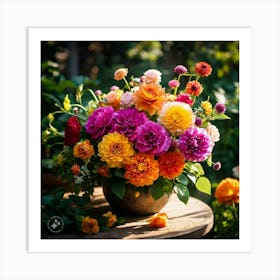 Dahlias Affiche