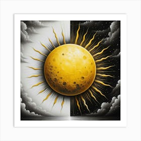 Sun And The Moon 1 Art Print