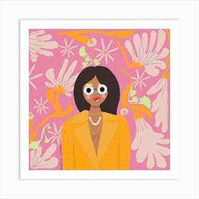 Afrofuturism - Pattern Flower Art Print