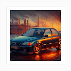 Honda Civic 1 Art Print