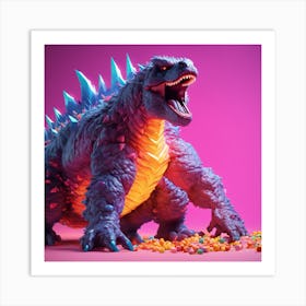 Godzilla 5 Art Print