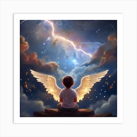 Angel With Wings Art Print Art Print