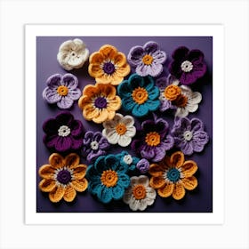 Crochet Flowers 1 Art Print