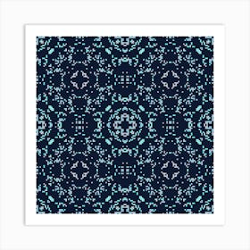 Abstract geometric pattern of colored squares 4 Art Print