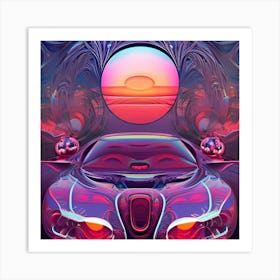 Psychedelic Car Art Print