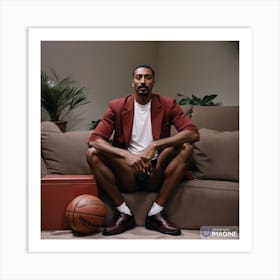 Wilt Chamberlain AI Art Print