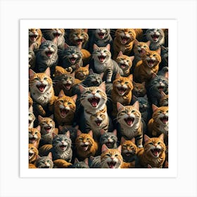 Group Of Cats Art Print