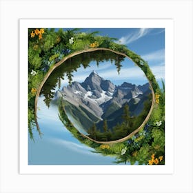 Spiral Mountain Scenery Art Print