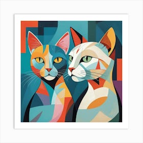 Two Cats 8 Art Print