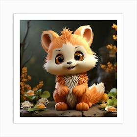 Cute Fox 6 Art Print