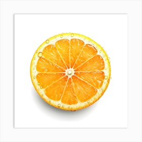 Orange Slice Fruit Juicy Ripe Citrus Food Healthy Art Print