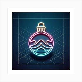 Neon light shape Art Print