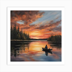 Sunset On The Lake Art Print