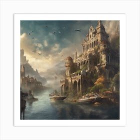 Fantasy Castle 40 Art Print